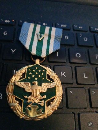 Joint Service Commendation Medal With Combat " V " - - See Stroe - -