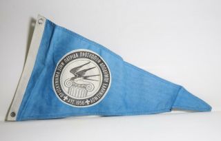 Vintage Greek Boy Scout Pennant Flag - 1956 Chief Scout Anniversary Greece Scout