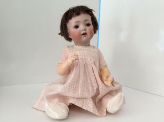 16” Antique German Simon Halbig Bisque & Composition Rare Baby Doll 121