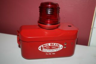 Vintage 1950 ' s Big Beam Emergency Marine Light U - C - Lite Lantern USA Model 108F 3