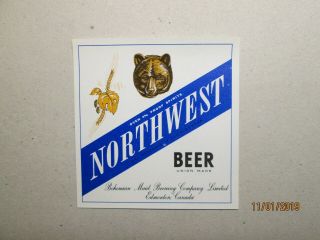 Vintage Canadian Beer Label - Bohemian Maid Brewing - Northwest Beer