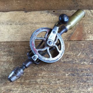 Vintage Goodell Pratt Usa No:4 Eggbeater Drill Old Antique Hand Brace Tool 161