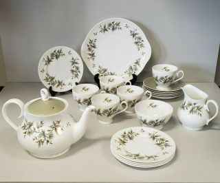 Vintage Tea Set England Ridgway Fine Bone English China Arcadia Pattern