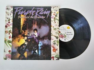 Prince And The Revolution - Purple Rain Lp Poster & Lyric Sleeve 1st Pressing Ex