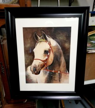 Exquisite Vintage Horse Painting Well Framed Signed Dated Piece