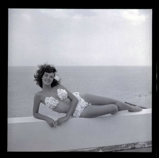 Bunny Yeager C.  1960 Pin - up Camera Negative Photograph Pretty Pin - up Dolly Murcia 2