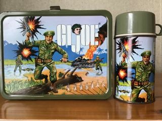 Vintage 1967 G.  I.  Joe Lunchbox And Thermos
