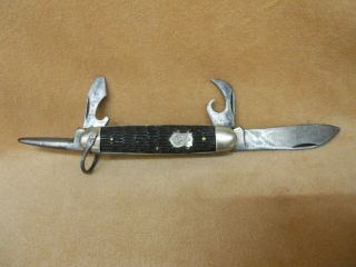 Vintage Boy Scout Imperial (crown) - (4) Blade Folding Pocket Knife - U.  S.  Orig.  Cond.