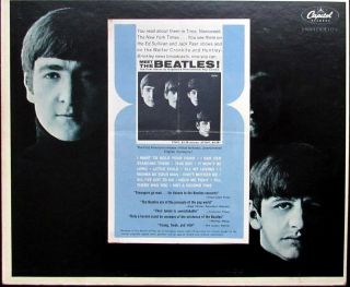 Beatles Meet The Beatles Black Capitol Record Club Lp W/rare Record Club Insert