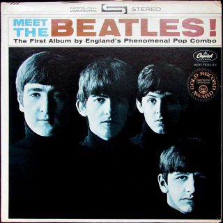 BEATLES Meet the Beatles BLACK CAPITOL RECORD CLUB LP w/RARE Record Club Insert 2