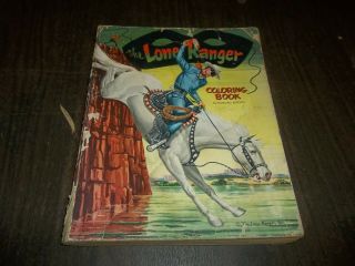 Vintage 1956 Whitman The Lone Ranger Coloring Book Western Cowboy