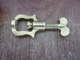 Antique Brass Nut Cracker Worm Gear 19th.  / 18th.  Century