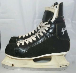 Vintage 1979 Ccm Black Tacks Hockey Skates Size 9 Made In Canada