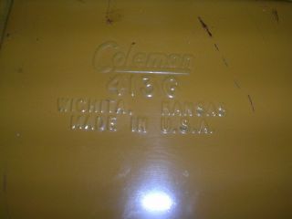 Vintage Yellow Coleman Gold Bond Camp Stove 413G 2 Burner 2