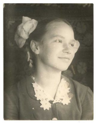 Russian Soviet Vintage Amateur Photo Girl Schoolgirl