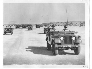 1958 U.  S Army 637 Field Artillery Battalion Convoy Tosummer Field Training Photo