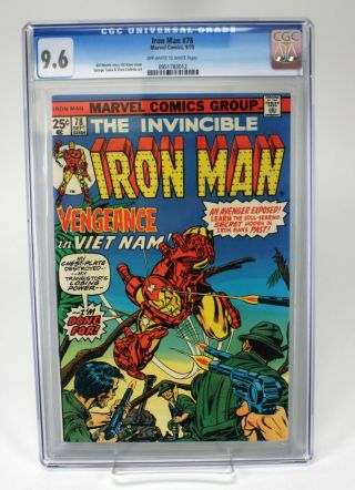 Marvel Iron Man Comic Book 78 Cgc 9.  6 Gil Kane Ironman Cover Art