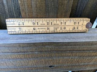 Rare Vintage Stanley Folding Rule Ruler 68 Ae 24 " Made In U.  S.  A.  Usa Tool