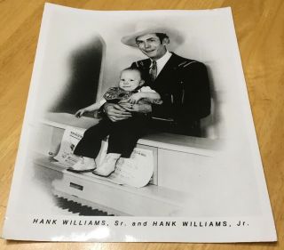 Vintage Hank Williams,  Sr & Jr Black And White Photo 8 By 10