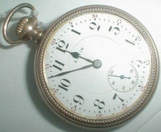 2/ Vintage Elgin Pocket Watch 19 Jewel Mvnt 12935250 Wadsworth Pilot 20yr