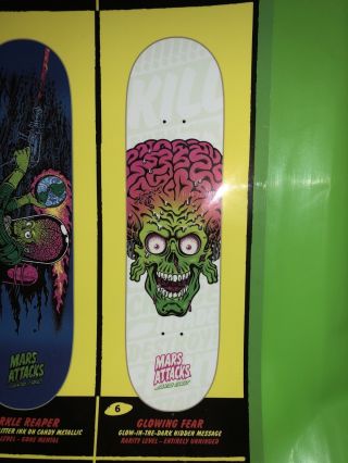Topps Santa Cruz Limited Edition Mars Attacks Skateboard 3