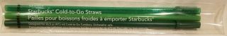 Starbucks Grande Replacement Straws 3 Pack 16oz Green Cold - To - Go Authentic