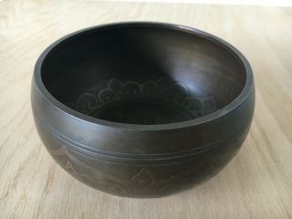 Vintage Copper Brass Tibetan Buddhist Meditation Nepalese Singing Bowl ? Tarnish