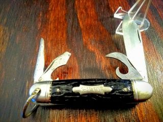 Vintage Imperial Kamp King Camping Folding Pocket Knife Made In Usa 1956 - 1988