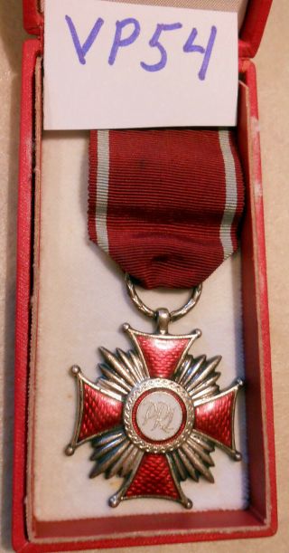 Vp54 Poland Polish Cross Of Merit,  2nd Class,  Silver,  Type 1 In The Box