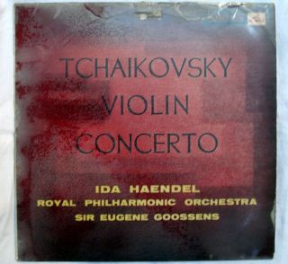 Rare Tchaikovsky Violin Concerto In D Major,  Op.  35 Ida Haendel Hmv Dlp 1190 Nm