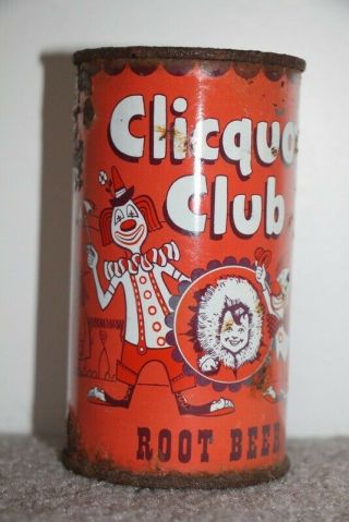 Vintage Clicquot Club Root Beer Soda Pop Can