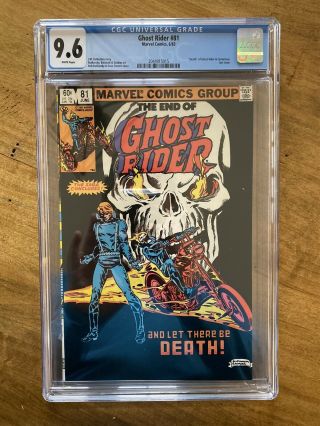 Ghost Rider 81 Cgc 9.  6 (jun 1983,  Marvel)