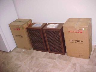 Vtg Pioneer Cs - 701a Speakers Complete W/ Boxes & Manuals,
