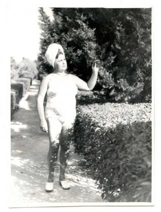 Russian Soviet Vintage Amateur Photo Woman In A Swimsuit