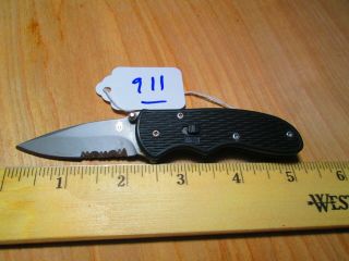 911 Black Gerber Mini - Fast Serrated Assisted Opening Slide Lock Knife