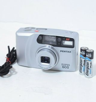 Pentax 35mm Film Camera,  Espio 60s,  Zoom 35 - 60mm Lens,  Compact,  Retro,  Vintage
