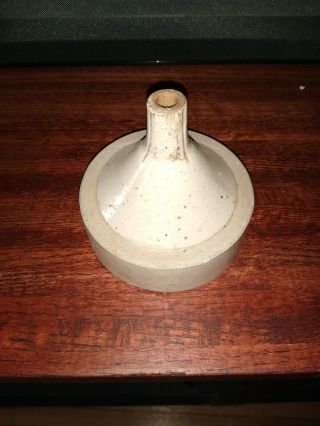 Antique Vintage Stoneware Crock Jug Pottery Funnel - 5 1/2 " Wide