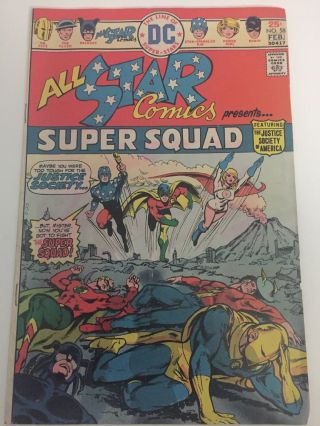 1976 Dc All - Star Comics 58 1st Appearance Power Girl