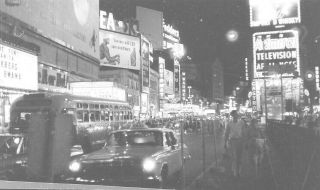 Vtg 1950s 35mm Negative Nyc Times Square Sea And Ski Automat Sophia Loren 492 - 1