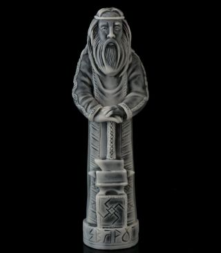 Slavic God Svarog Marble Sculpture Figurine Patron Of Heaven The Earth Creator