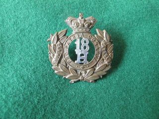 Military - Britain - 18th Hussars Cap Badge Qvc