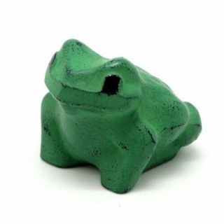 Southern Iron Paperweight Frog B Green