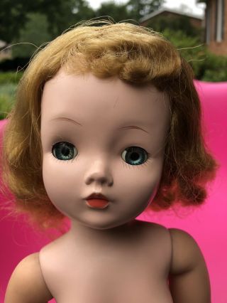 Vintage 1950s Madame Alexander Cissy Doll Blonde Hair Aquamarine Blue Eyes Nude