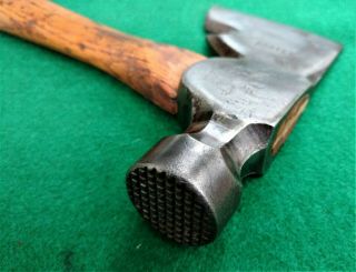 Old Vintage Plumb Carpenters Axe Hatchet Hammer Combo With Handle Ex
