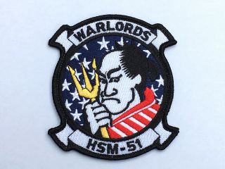 Usn/navy Hsm - 51 " Warlords " Us Flag Color Special Insignia Patch