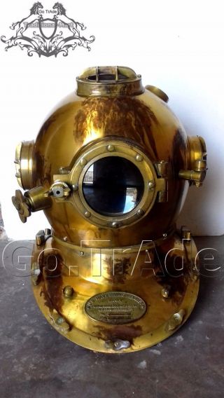 Morse Us Navy Vintage Dive Helmet Mark V Antique Sea Diving Divers Gift Helmet