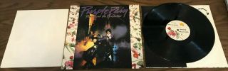 Prince And The Revolution " Purple Rain " Lp W 1 - 25110 Poster Vg,  /nm -
