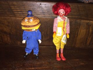 Vintage 1976 Officer Big Mac & Ronald Mcdonald Dolls