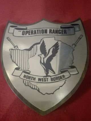 Rhodesian Army Operation Ranger Period Rhodesian Bush War Mess Plaque