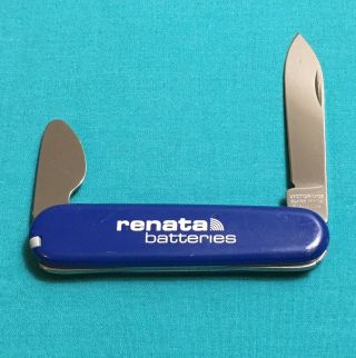 Limited Victorinox Swiss Army Knife - Blue 84mm Watch Case Opener - Renata Logo 2